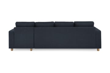 Crazy 4-seters Vendbar L-formet Sjeselongsofa i Stoff - Blå - Møbler - Sofaer - Sofaer med sjeselong - 4 seters sofa med divan
