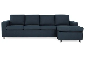 Crazy 4-seters Vendbar L-formet Sjeselongsofa i Stoff - Blå - Møbler - Sofaer - Sofaer med sjeselong - 4 seters sofa med divan