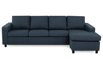 Crazy 4-seters Vendbar L-formet Sjeselongsofa i Stoff - Blå - Møbler - Sofaer - Sofaer med sjeselong - 4 seters sofa med divan