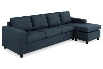 Crazy 4-seters Vendbar L-formet Sjeselongsofa i Stoff - Blå - Møbler - Sofaer - Sofaer med sjeselong - 4 seters sofa med divan