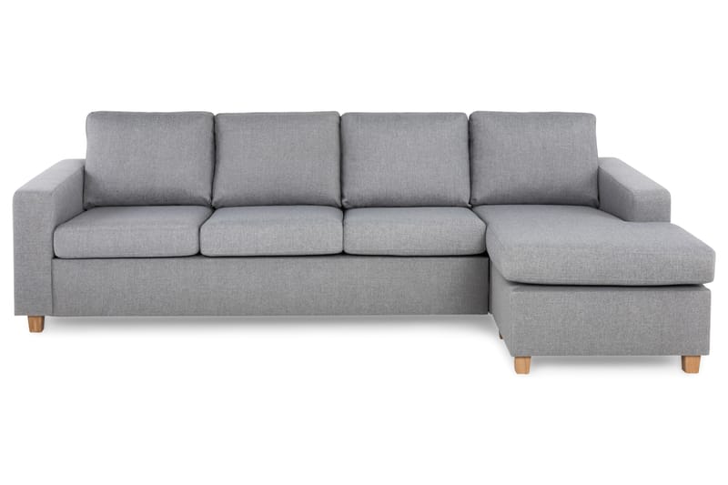 Crazy 4-seters Vendbar L-formet Sjeselongsofa i Stoff - Grå - Møbler - Sofaer - Sofaer med sjeselong - 4 seters sofa med divan