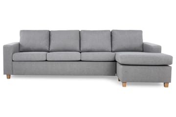 Crazy 4-seters Vendbar L-formet Sjeselongsofa i Stoff - Grå - Møbler - Sofaer - Sofaer med sjeselong - 4 seters sofa med divan