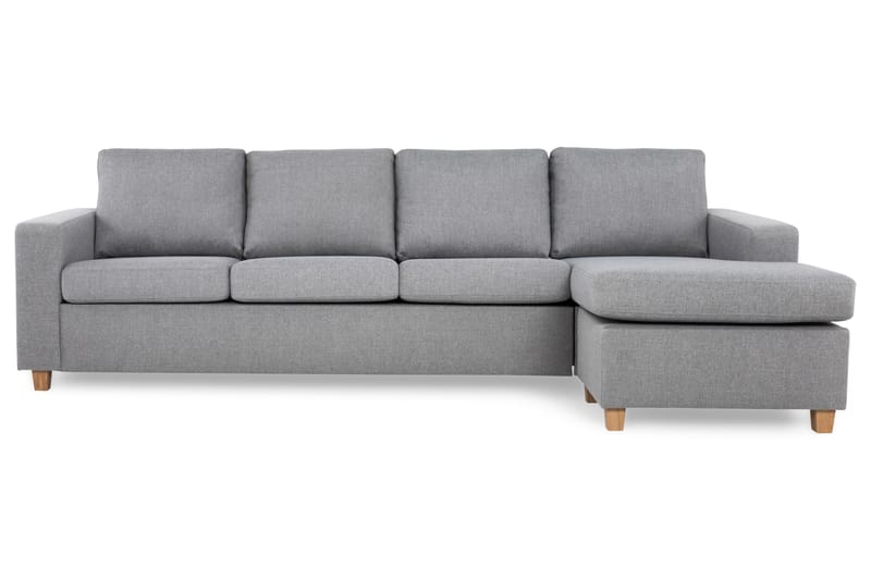 Crazy 4-seters Vendbar L-formet Sjeselongsofa i Stoff - Grå - Møbler - Sofaer - Sofaer med sjeselong - 4 seters sofa med divan