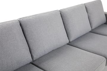Crazy 4-seters Vendbar L-formet Sjeselongsofa i Stoff - Grå - Møbler - Sofaer - Sofaer med sjeselong - 4 seters sofa med divan