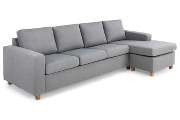 Crazy 4-seters Vendbar L-formet Sjeselongsofa i Stoff - Grå - Møbler - Sofaer - Sofaer med sjeselong - 4 seters sofa med divan
