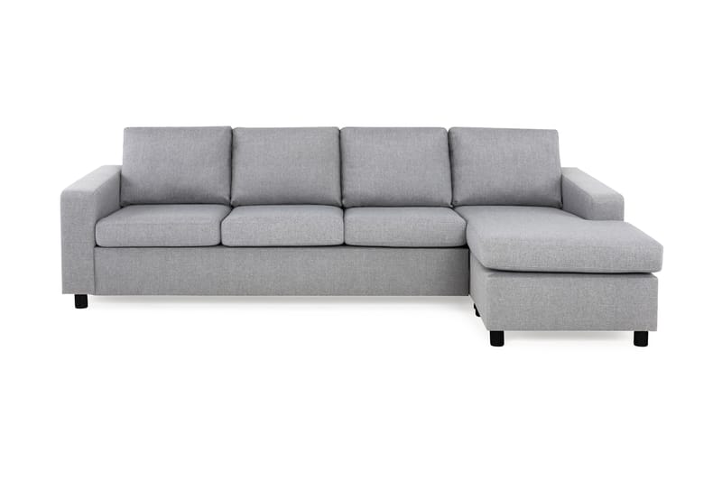 Crazy 4-seters Vendbar L-formet Sjeselongsofa i Stoff - Grå - Møbler - Sofaer - Sofaer med sjeselong - 4 seters sofa med divan