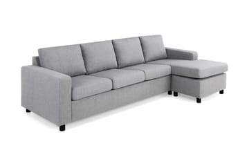 Crazy 4-seters Vendbar L-formet Sjeselongsofa i Stoff - Grå - Møbler - Sofaer - Sofaer med sjeselong - 4 seters sofa med divan