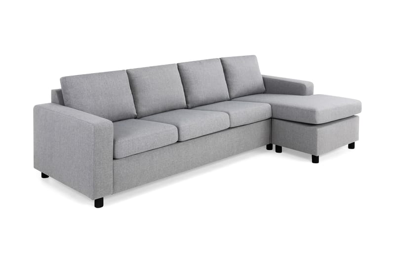 Crazy 4-seters Vendbar L-formet Sjeselongsofa i Stoff - Grå - Møbler - Sofaer - Sofaer med sjeselong - 4 seters sofa med divan