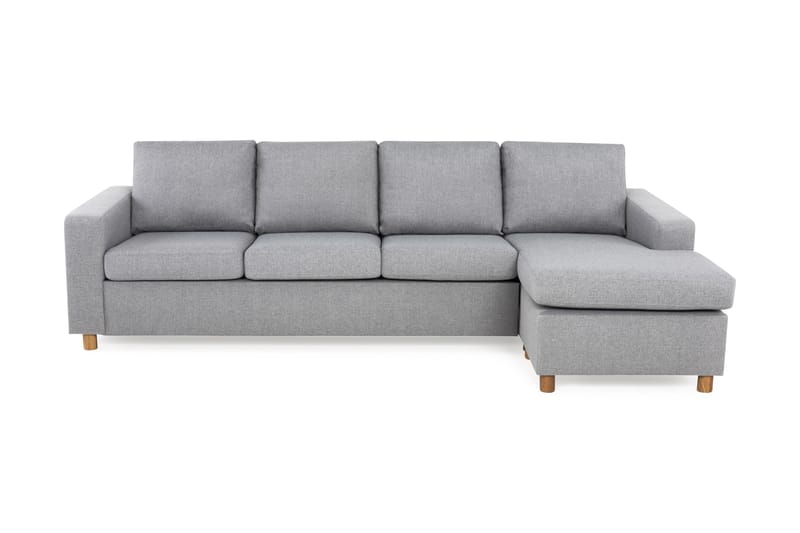 Crazy 4-seters Vendbar L-formet Sjeselongsofa i Stoff - Grå - Møbler - Sofaer - Sofaer med sjeselong - 4 seters sofa med divan