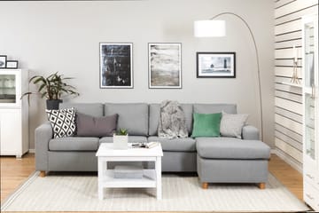 Crazy 4-seters Vendbar L-formet Sjeselongsofa i Stoff - Grå - Møbler - Sofaer - Sofaer med sjeselong - 4 seters sofa med divan