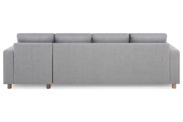 Crazy 4-seters Vendbar L-formet Sjeselongsofa i Stoff - Grå - Møbler - Sofaer - Sofaer med sjeselong - 4 seters sofa med divan