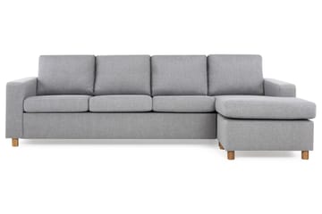 Crazy 4-seters Vendbar L-formet Sjeselongsofa i Stoff - Grå - Møbler - Sofaer - Sofaer med sjeselong - 4 seters sofa med divan
