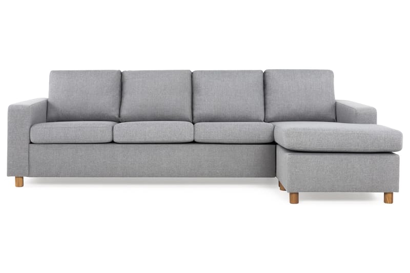 Crazy 4-seters Vendbar L-formet Sjeselongsofa i Stoff - Grå - Møbler - Sofaer - Sofaer med sjeselong - 4 seters sofa med divan