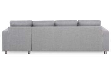 Crazy 4-seters Vendbar L-formet Sjeselongsofa i Stoff - Grå - Møbler - Sofaer - Sofaer med sjeselong - 4 seters sofa med divan