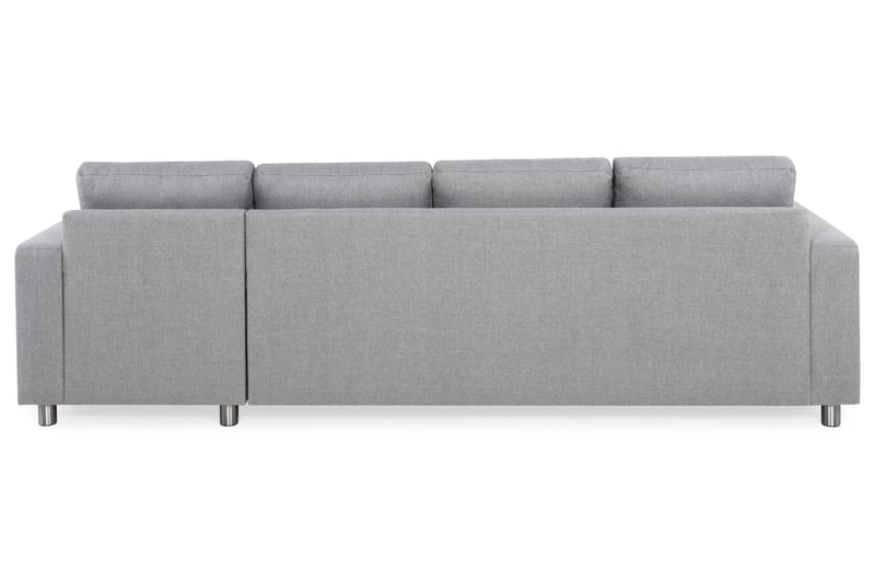 Crazy 4-seters Vendbar L-formet Sjeselongsofa i Stoff - Grå - Møbler - Sofaer - Sofaer med sjeselong - 4 seters sofa med divan