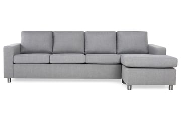 Crazy 4-seters Vendbar L-formet Sjeselongsofa i Stoff - Grå - Møbler - Sofaer - Sofaer med sjeselong - 4 seters sofa med divan