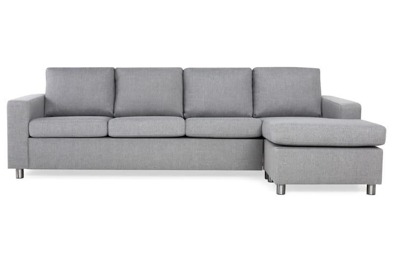 Crazy 4-seters Vendbar L-formet Sjeselongsofa i Stoff - Grå - Møbler - Sofaer - Sofaer med sjeselong - 4 seters sofa med divan