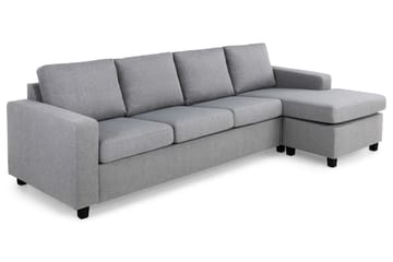 Crazy 4-seters Vendbar L-formet Sjeselongsofa i Stoff - Grå - Møbler - Sofaer - Sofaer med sjeselong - 4 seters sofa med divan