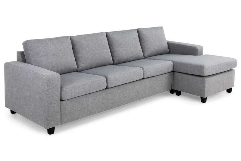 Crazy 4-seters Vendbar L-formet Sjeselongsofa i Stoff - Grå - Møbler - Sofaer - Sofaer med sjeselong - 4 seters sofa med divan