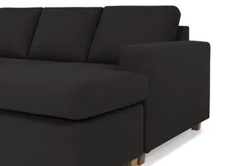 Crazy 4-seters Venstrevendt U-formet Large Sofa med Divan og Sjeselong i Stoff - Antrasitt - Møbler - Sofaer - Sofaer med sjeselong - 4 seters sofa med divan