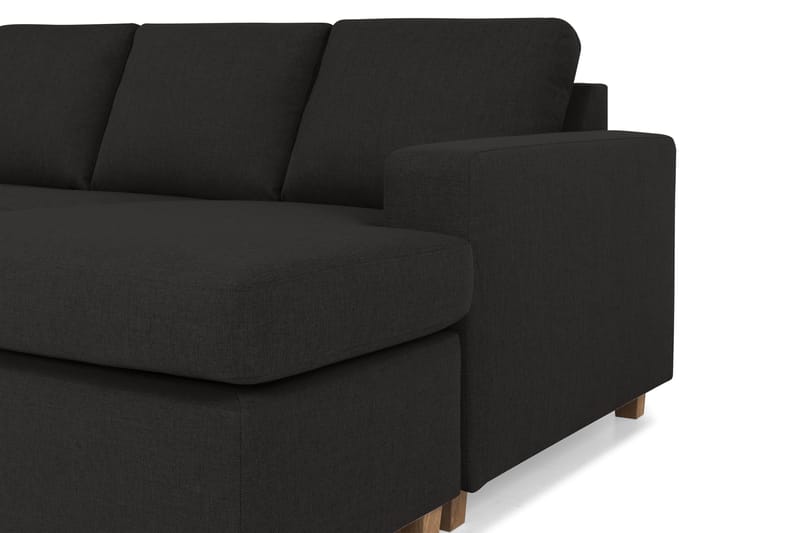 Crazy 4-seters Venstrevendt U-formet Large Sofa med Divan og Sjeselong i Stoff - Antrasitt - Møbler - Sofaer - Sofaer med sjeselong - 4 seters sofa med divan