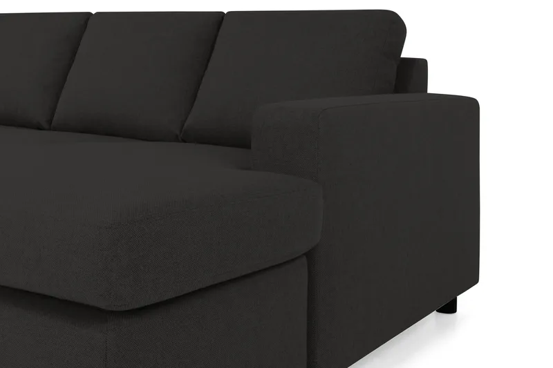 Crazy 4-seters Venstrevendt U-formet Large Sofa med Divan og Sjeselong i Stoff - Antrasitt - Møbler - Sofaer - Sofaer med sjeselong - 4 seters sofa med divan