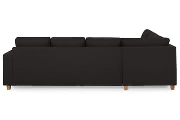 Crazy 4-seters Venstrevendt U-formet Large Sofa med Divan og Sjeselong i Stoff - Antrasitt - Møbler - Sofaer - Sofaer med sjeselong - 4 seters sofa med divan