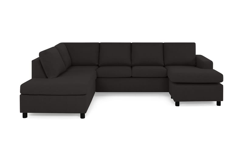 Crazy 4-seters Venstrevendt U-formet Large Sofa med Divan og Sjeselong i Stoff - Antrasitt - Møbler - Sofaer - Sofaer med sjeselong - 4 seters sofa med divan