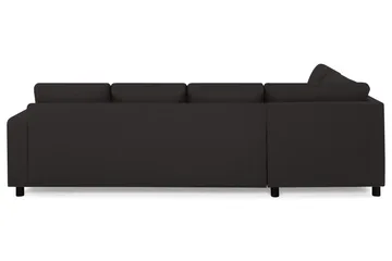 Crazy 4-seters Venstrevendt U-formet Large Sofa med Divan og Sjeselong i Stoff - Antrasitt - Møbler - Sofaer - Sofaer med sjeselong - 4 seters sofa med divan