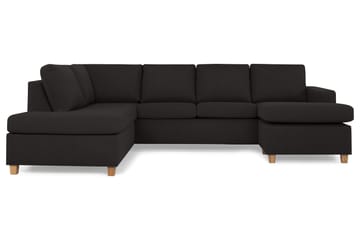 Crazy 4-seters Venstrevendt U-formet Large Sofa med Divan og Sjeselong i Stoff - Antrasitt - Møbler - Sofaer - Sofaer med sjeselong - 4 seters sofa med divan