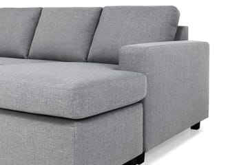 Crazy 4-seters Venstrevendt U-formet Large Sofa med Divan og Sjeselong i Stoff - Grå - Møbler - Sofaer - Sofaer med sjeselong - 4 seters sofa med divan