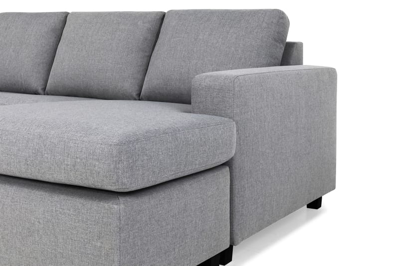 Crazy 4-seters Venstrevendt U-formet Large Sofa med Divan og Sjeselong i Stoff - Grå - Møbler - Sofaer - Sofaer med sjeselong - 4 seters sofa med divan