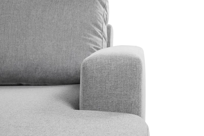 Crazy 4-seters Venstrevendt U-formet Large Sofa med Divan og Sjeselong i Stoff - Grå - Møbler - Sofaer - Sofaer med sjeselong - 4 seters sofa med divan