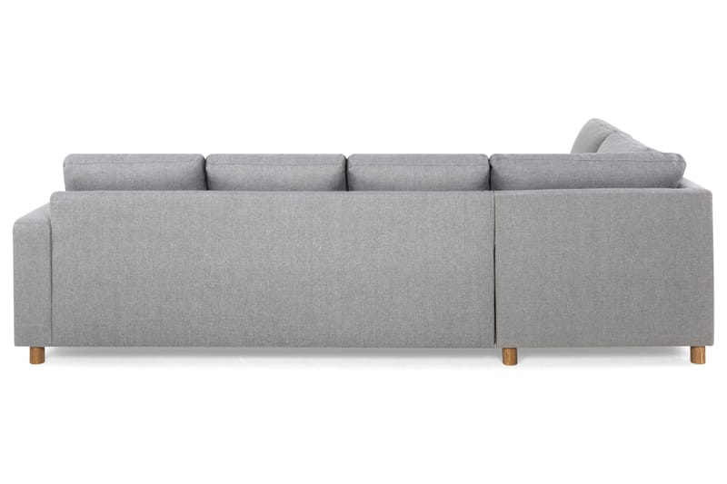 Crazy 4-seters Venstrevendt U-formet Large Sofa med Divan og Sjeselong i Stoff - Grå - Møbler - Sofaer - Sofaer med sjeselong - 4 seters sofa med divan