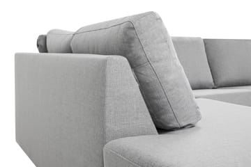 Crazy 4-seters Venstrevendt U-formet Large Sofa med Divan og Sjeselong i Stoff - Grå - Møbler - Sofaer - Sofaer med sjeselong - 4 seters sofa med divan