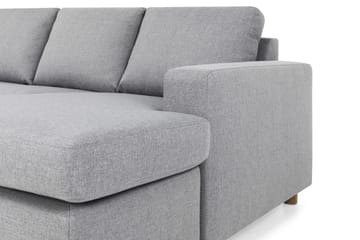Crazy 4-seters Venstrevendt U-formet Large Sofa med Divan og Sjeselong i Stoff - Grå - Møbler - Sofaer - Sofaer med sjeselong - 4 seters sofa med divan