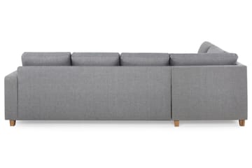 Crazy 4-seters Venstrevendt U-formet Large Sofa med Divan og Sjeselong i Stoff - Grå - Møbler - Sofaer - Sofaer med sjeselong - 4 seters sofa med divan