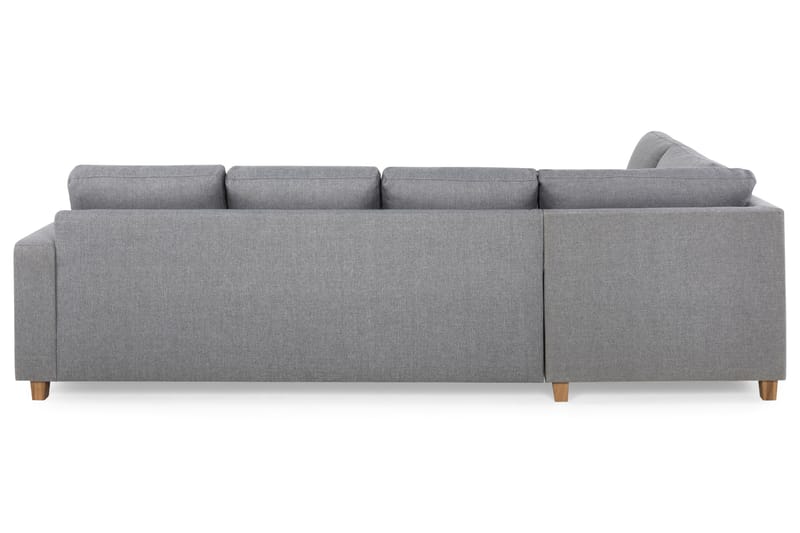 Crazy 4-seters Venstrevendt U-formet Large Sofa med Divan og Sjeselong i Stoff - Grå - Møbler - Sofaer - Sofaer med sjeselong - 4 seters sofa med divan