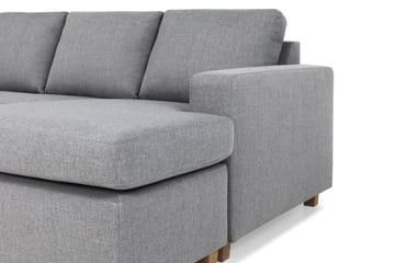 Crazy 4-seters Venstrevendt U-formet Large Sofa med Divan og Sjeselong i Stoff - Grå - Møbler - Sofaer - Sofaer med sjeselong - 4 seters sofa med divan