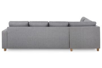 Crazy 4-seters Venstrevendt U-formet Large Sofa med Divan og Sjeselong i Stoff - Grå - Møbler - Sofaer - Sofaer med sjeselong - 4 seters sofa med divan