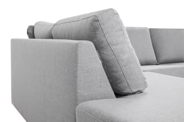 Crazy 4-seters Venstrevendt U-formet Large Sofa med Divan og Sjeselong i Stoff - Grå - Møbler - Sofaer - Sofaer med sjeselong - 4 seters sofa med divan