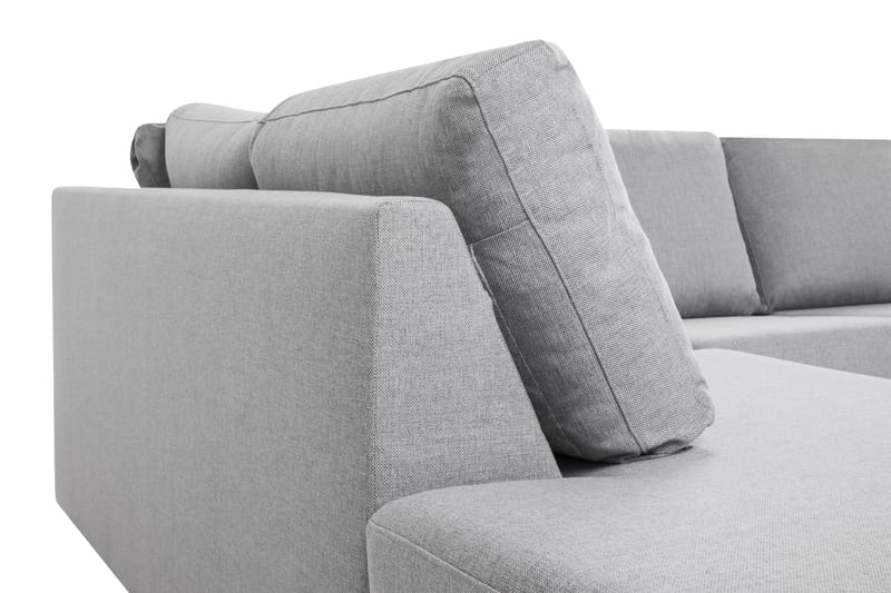 Crazy 4-seters Venstrevendt U-formet Large Sofa med Divan og Sjeselong i Stoff - Grå - Møbler - Sofaer - Sofaer med sjeselong - 4 seters sofa med divan