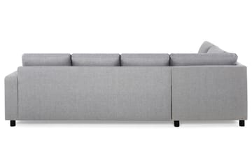 Crazy 4-seters Venstrevendt U-formet Large Sofa med Divan og Sjeselong i Stoff - Grå - Møbler - Sofaer - Sofaer med sjeselong - 4 seters sofa med divan