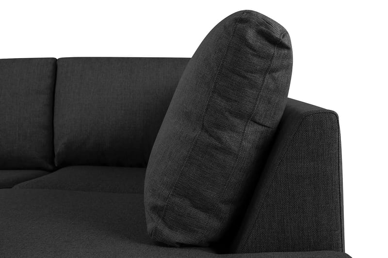 Crazy 5-seters Høyrevendt L-formet Sjeselongsofa i Stoff - Antrasitt - Møbler - Sofaer - Sofaer med sjeselong - 4 seters sofa med divan