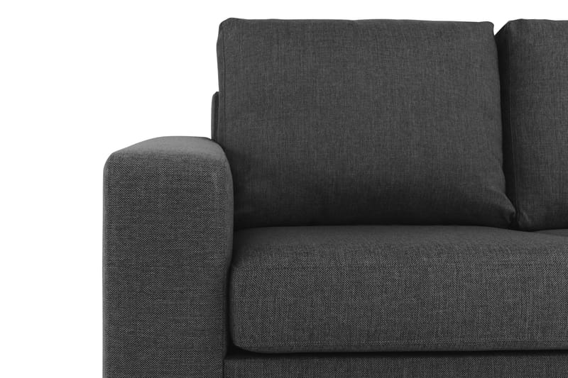 Crazy 5-seters Høyrevendt L-formet Sjeselongsofa i Stoff - Antrasitt - Møbler - Sofaer - Sofaer med sjeselong - 4 seters sofa med divan