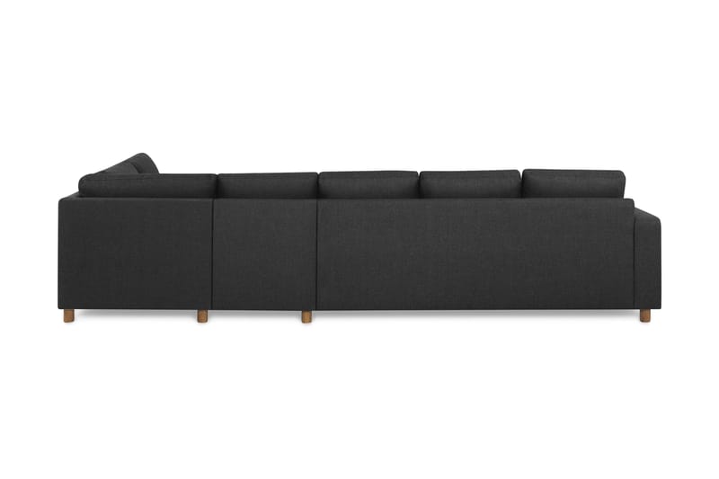 Crazy 5-seters Høyrevendt L-formet Sjeselongsofa i Stoff - Antrasitt - Møbler - Sofaer - Sofaer med sjeselong - 4 seters sofa med divan