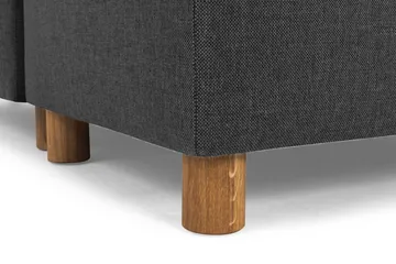 Crazy 5-seters Høyrevendt L-formet Sjeselongsofa i Stoff - Antrasitt - Møbler - Sofaer - Sofaer med sjeselong - 4 seters sofa med divan