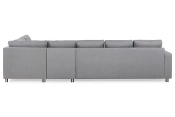 Crazy 5-seters Høyrevendt L-formet Sjeselongsofa i Stoff - Grå - Møbler - Sofaer - Sofaer med sjeselong - 4 seters sofa med divan