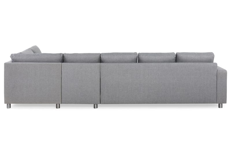 Crazy 5-seters Høyrevendt L-formet Sjeselongsofa i Stoff - Grå - Møbler - Sofaer - Sofaer med sjeselong - 4 seters sofa med divan
