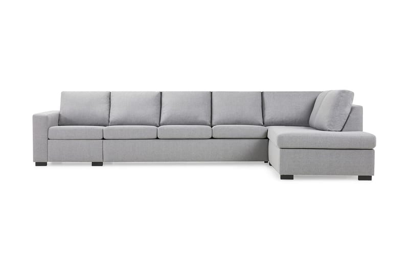 Crazy 5-seters Høyrevendt L-formet Sjeselongsofa i Stoff - Grå - Møbler - Sofaer - Sofaer med sjeselong - 4 seters sofa med divan